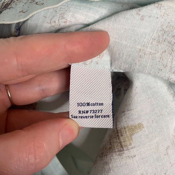 Croft & Barrow Hawaiian Shirt Sailboat Short Sleeve Button Up Blue Men's Size L - Picture 5 of 7